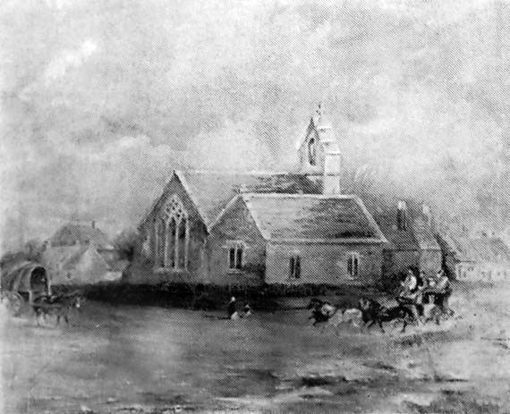 A picture of the old church from the main road.